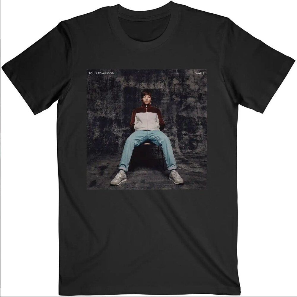 Louis Tomlinson Walls Album T-Shirt, Black, XS